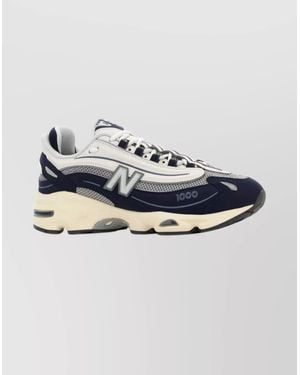 New Balance Stylish Rubber And Mesh Trainers Design - Blue