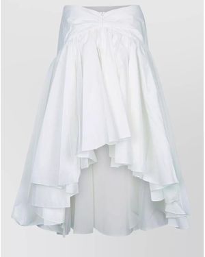 Jacquemus Layered Dress High Low Hem Pleated - White