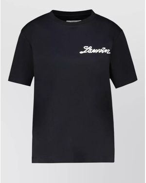Lanvin Cotton Logo-Print Short-Sleeve T-Shirt - Black