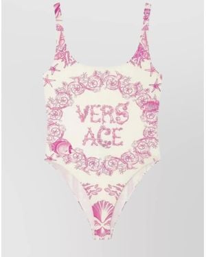 Versace Stylish Scoop Neck Swimwear Print - Pink