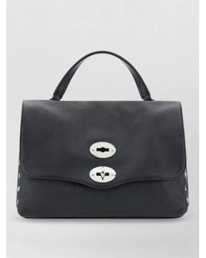 Zanellato Leather Postina Daily Small Shoulder Bag - Black