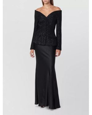Self-Portrait Gown - Black