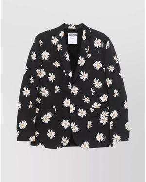Moschino Single-Breasted Blazer - Black