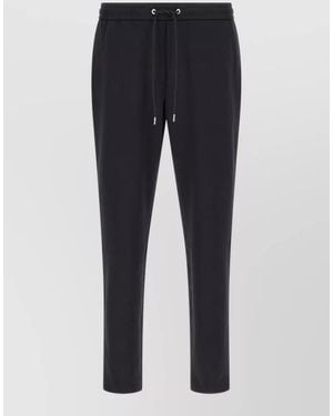 Moncler Jogger Trousers Logo Detail Elastic Waistband - Blue