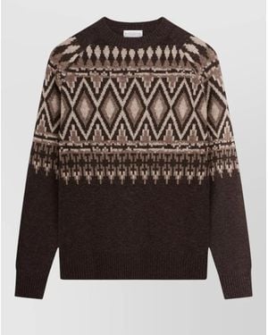 Ballantyne Geometric Intarsia Wool Sweater - Multicolor