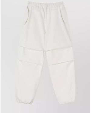 Jil Sander Cotton Tapered Trousers - White
