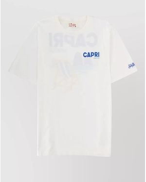 MC2 Saint Barth Crew Neck Short Sleeve Graphic Print T-Shirt - White