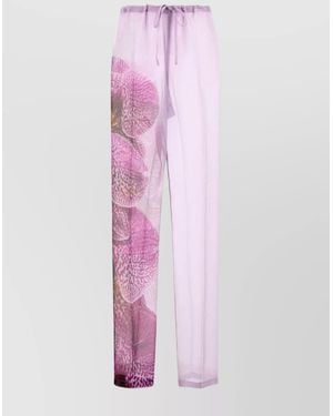 Dries Van Noten Crepe Track Trousers - Pink
