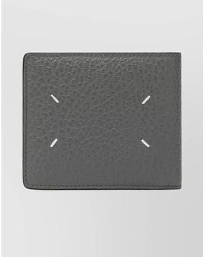 Maison Margiela Four Stitch Bi Fold Wallet Design - Gray