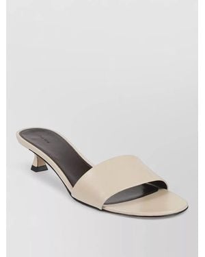 The Row Kitten Heel Open Square Toe Mules - Multicolour