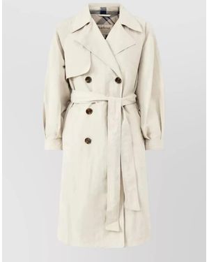 Barbour Layla Trench Showerproof Jacket Belted Waist - Natural