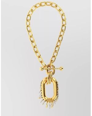 Rabanne Punk Xl Mixed Metal Chain Bracelet - Metallic