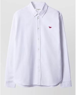 Maison Kitsuné Cotton Regular-Fit Shirt - White
