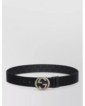 Gucci Leather Reversible Belt - Gray