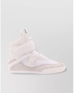 Chloé Kick Recycled Mesh, Leather And Suede - Pink