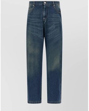 Isabel Marant Denim Mid-Rise Wide-Leg Jeans - Blue
