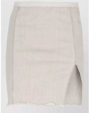 Rick Owens Midi Fitted Skirt - Natural