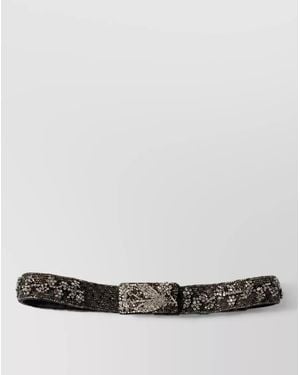 Miu Miu Silk Belt - White