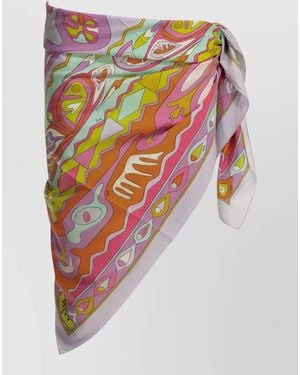 PUCCI Angoli Pareo Skirt Asymmetric Hem Tie - Multicolor