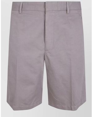ZEGNA Leisurewear Shorts Belt Loops Side Pockets - Purple