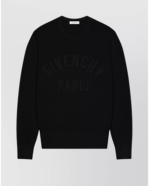 Givenchy Cotton Logo-Embroidered Crewneck Jumper - Black