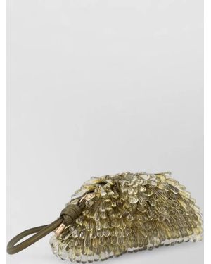 Cult Gaia Leather Jalaa Nano Crossbody Clutch Bag - Green