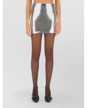 ROTATE BIRGER CHRISTENSEN High Waist Mini Skirt Sequin Detail - Multicolour