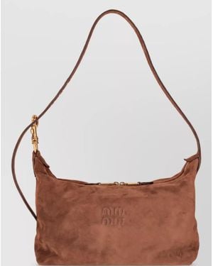 Miu Miu Calf Leather Shoulder Bag - White