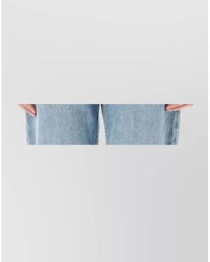 Balmain Ribbed Sleeveless Boat Neck T With Buttons - Blue