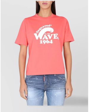 DSquared² Logo Print T-Shirt - Red