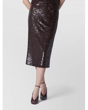 P.A.R.O.S.H. Sequined Pencil Skirt - Black