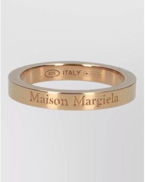 Maison Margiela Polished Slim Band Jewellery Ring Design - White