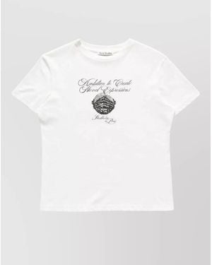 Acne Studios Short Sleeve Jersey Top Seasonal Graphic - White