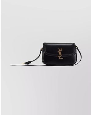 Saint Laurent Mini Solfer Shoulder Bag With Adjustable Strap - Black