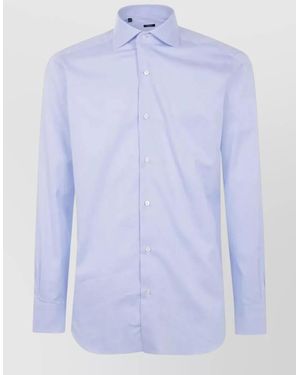 Barba Napoli Twill Shirt - Blue