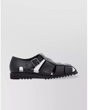 Paraboot Flat Sandals in Black for Men | Lyst