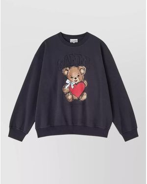 Ganni Bear Organic Cotton Jumper - Blue