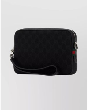 Gucci Gg Canvas Clutch Bag - Black
