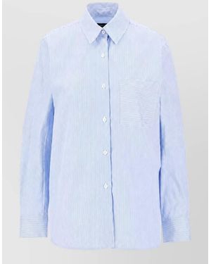 Emporio Armani Striped Cotton Shirt - Blue