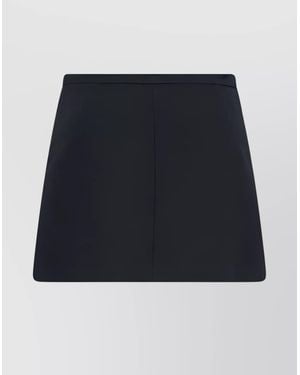Courreges Twill Mid-Rise A-Line Mini Skirt - Blue