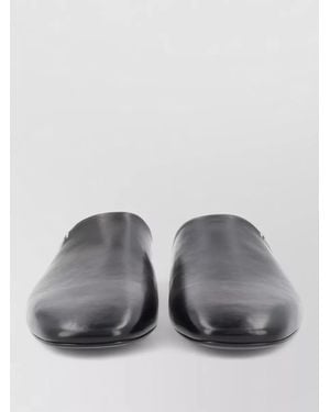 Premiata Leather Flat Sole Open Back Square Toe - Grey