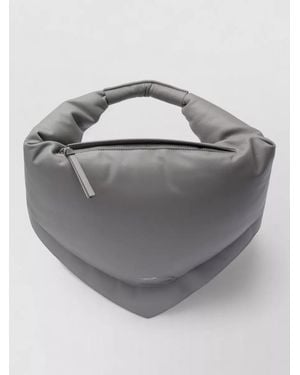 FEDERICO CINA Leather Padded Tote Bag - Grey