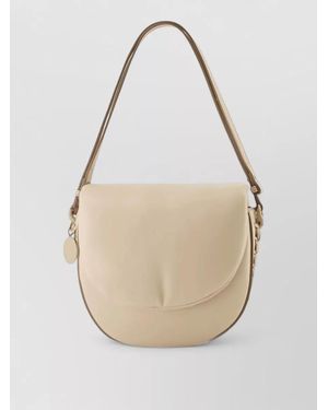 Stella McCartney M Flap Puffy Alter Mat Vegan Bag - Natural