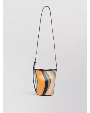 Paul Smith Leather Mini Bucket Bag - White