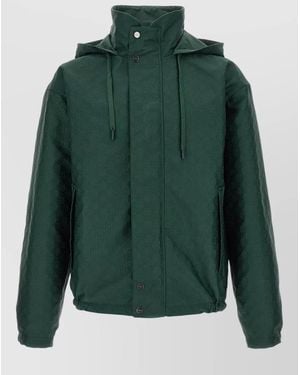 Gucci Cotton Reversible Ripstop Padded Coat - Green