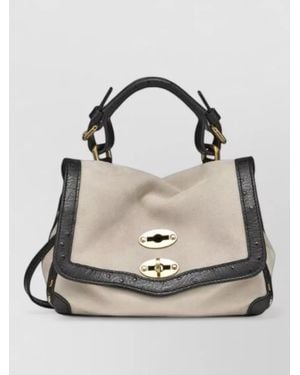 Zanellato Baby Shoulder Bag Zashmere Cactus Strap - White