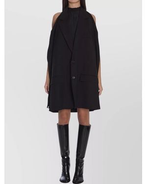 Balenciaga Viscose Wool Mini Jacket Dress - Black