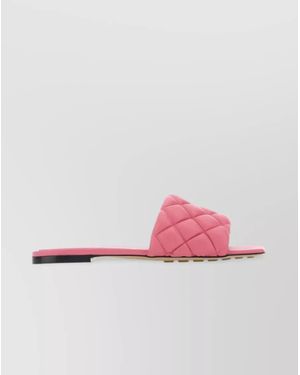 Bottega Veneta Leather Slides - Pink