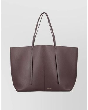 By Malene Birger Leather Oversized Tote Bag - Purple