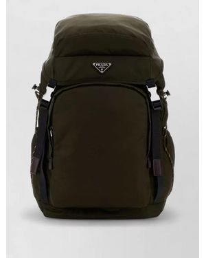 Prada Canvas Backpack Adjustable Straps Side Pockets Handle - Black